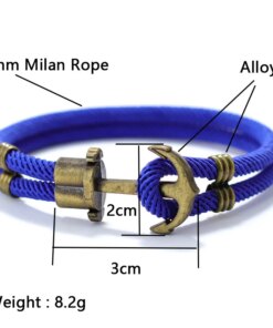 Vintage Pirate Bracelet Men Bronze Punk Braclet Outdoor Survival Braslet Gift For Him Double Safety Rope Brazalete Pulseras Bracelets Bracelets