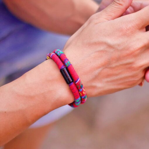 New In Men Bohemia Rope Bracelet Attract Magentic Braclet Adventure Survival Braslet Pulseras Hilo Hombre Beach Surf Brazalete Bracelets Bracelets