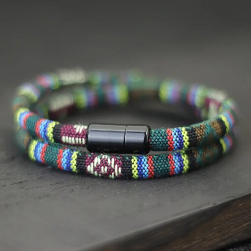New In Men Bohemia Rope Bracelet Attract Magentic Braclet Adventure Survival Braslet Pulseras Hilo Hombre Beach Surf Brazalete Bracelets Bracelets
