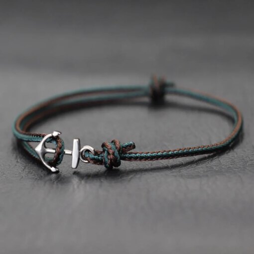 Novel Anchor Bracelet For Men Grade A 3mm Ethnic Thin Marine String Braslet Handmade Adjustable Beach Surfing Nautical Braclet Sports & Smartwatches