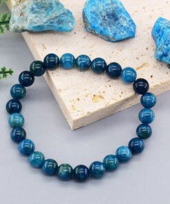 Original Reiki Blue Apatite Beads Bracelets Men Women Natural Stone Blood Circulation Stimulate Enthusiasm Health Care Jewelry Bracelets Bracelets