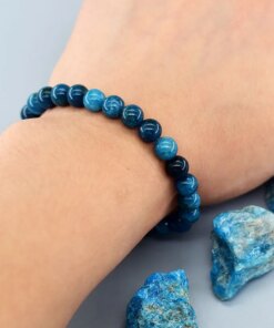 Original Reiki Blue Apatite Beads Bracelets Men Women Natural Stone Blood Circulation Stimulate Enthusiasm Health Care Jewelry Bracelets Bracelets
