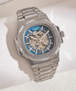 LONGLUX Automatic Skeleton Men’s Watch – Hardlex Crystal, 3Bar Water Resistance