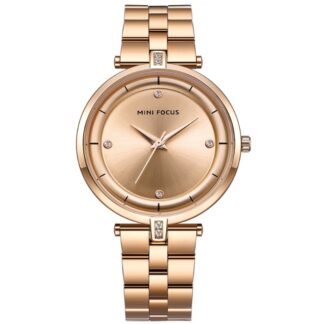 Crystal Dial Steel Bracelet Watch