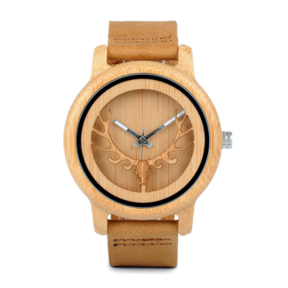 Woodland Crest Timepiece — Cowhide Band Y